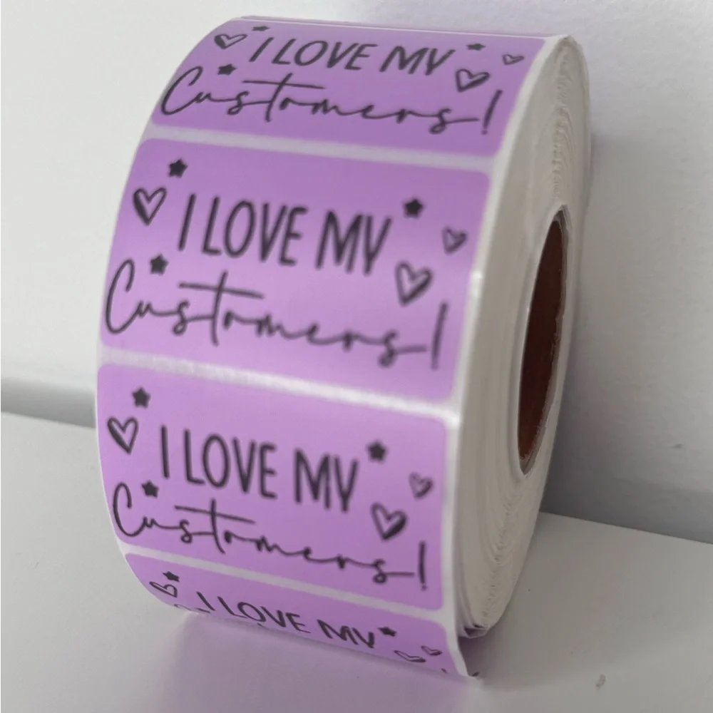 I love my customers stickers | shipping supplies for small business 2" - Picture 4 of 6
